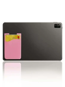 1pc Silicone Card Holder For Mobile Phone, Bank Card, Transportation Card, Id Card For Tablet, Computer - Pink - View 2