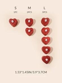 1pc Creative Fashion Personalized Sprinkled Heart LED Candle - Yellow - View 3