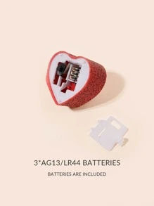 1pc Creative Fashion Personalized Sprinkled Heart LED Candle - Yellow - View 4