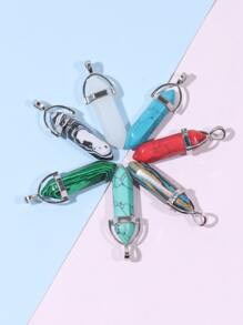 7 piezas Colgante DIY piedra - Multicolor - Ver 1