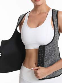 1pc PU Polyurethane Sports Waist Belt Shapewear Waist Trainer Corset - Grey - View 5