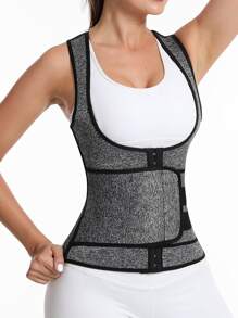 1pc PU Polyurethane Sports Waist Belt Shapewear Waist Trainer Corset - Grey - View 6