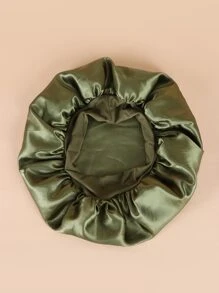 纯色发帽 丝绸发帽 缎面发帽 睡眠帽 - 軍綠色 - 查看 3