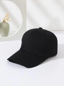 Solid Baseball Cap - Black - View 1