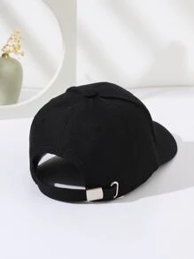 Solid Baseball Cap - Black - View 3