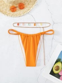 2 条装链式丁字裤比基尼泳裤 - 橘色 - 查看 6