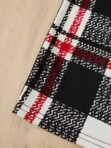 SHEIN Young Girl Plaid Print Dress