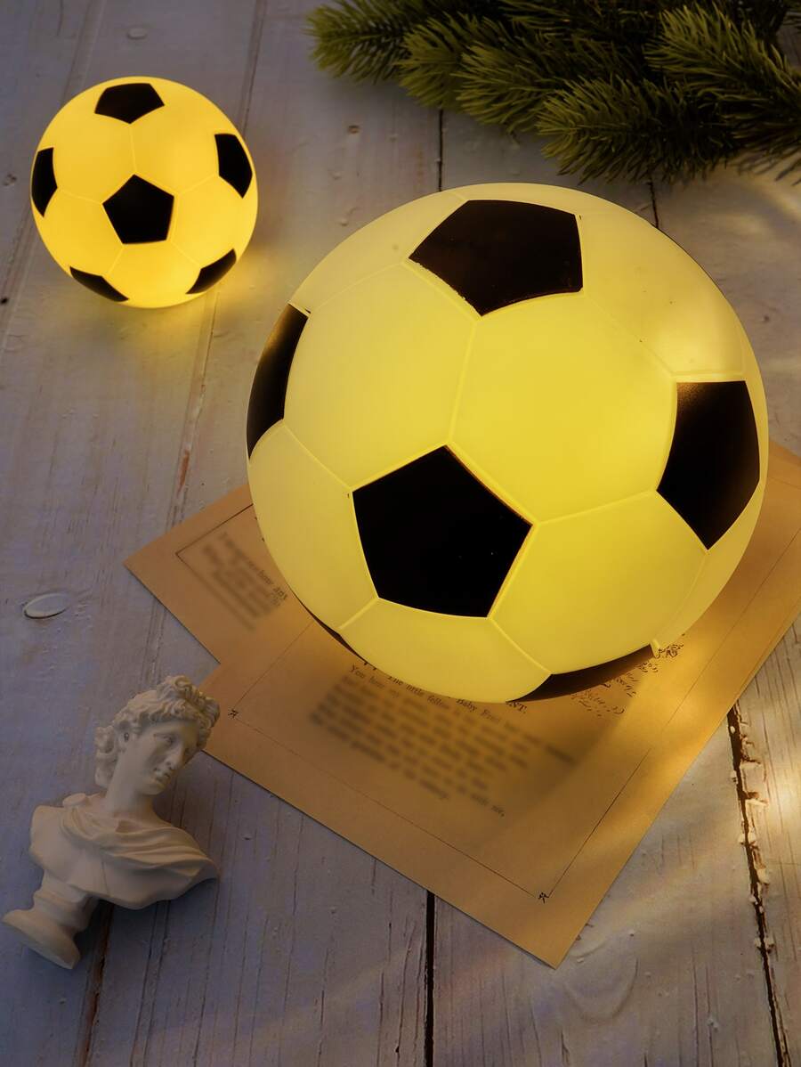 1pc Soccer Shaped Decoration Light - Yellow - View 1
