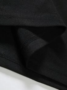 Manfinity Homme Men Plaid Panel Polo Shirt - Black - View 6