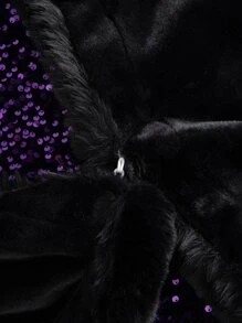 Chal con lentejuelas de peluche - Morado - Ver 3