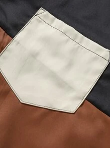 Manfinity Men Colour Block Pocket Patched Shirt Without Tee - Multicolor - View 4