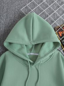 Hombres Capucha térmica con cordón - verde menta - Ver 5