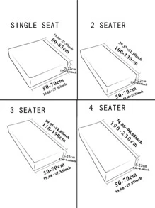 1pc Plaid Pattern Stretchy Sofa Seat Cover - Blue - View 6