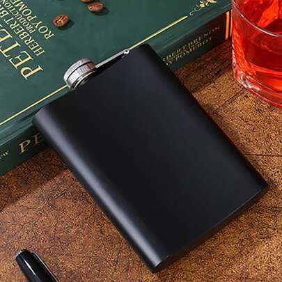 Hip Flask Pocket Stainless Steel Whiskey Liquor Wine Bottle,Large Capacity Travel Portable Useful Drinker Bottle Drinkware