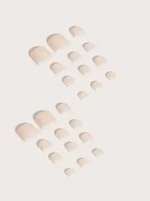 24 móng chân giả & 1 băng keo & 1 giũa móng tay - trắng - Xem 2