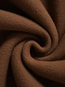 Manfinity Dauomo Hombres Capucha unicolor con cordón con forro térmico - Marrón Chocolate - Ver 4