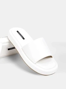 evoluSHEIN Sandalias minimalista con banda única - Blanco - Ver 8