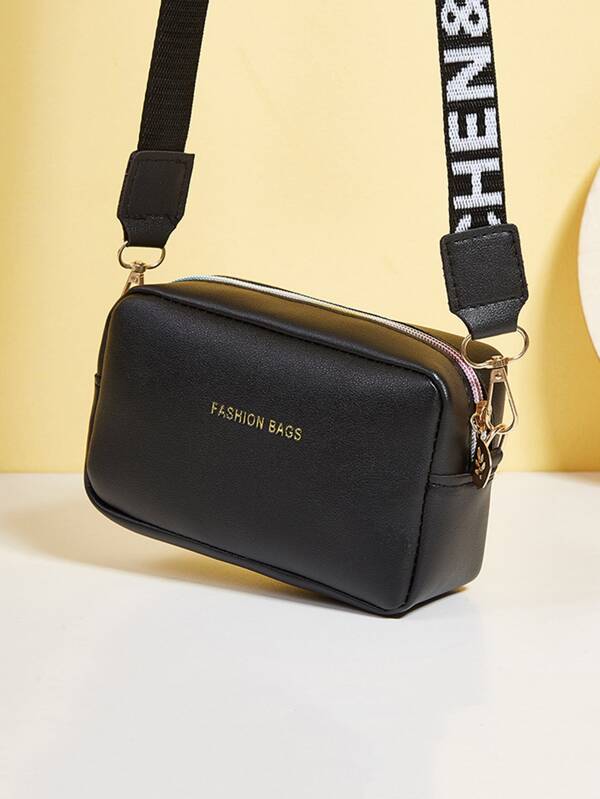 Yogodlns حقيبة كتف مربعة صغيرة عصرية بحزام واسع، حقيبة للهاتف والعملات، حقيبة كتف للاستخدام اليومي