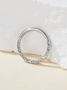 1入組不銹鋼雕刻花鼻環適合女士