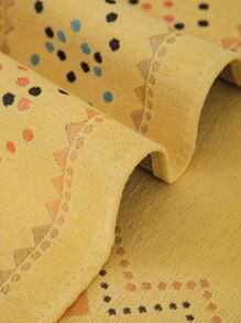 1pc Geometric Jacquard Anti-slip Sofa Towel - Yellow - View 5