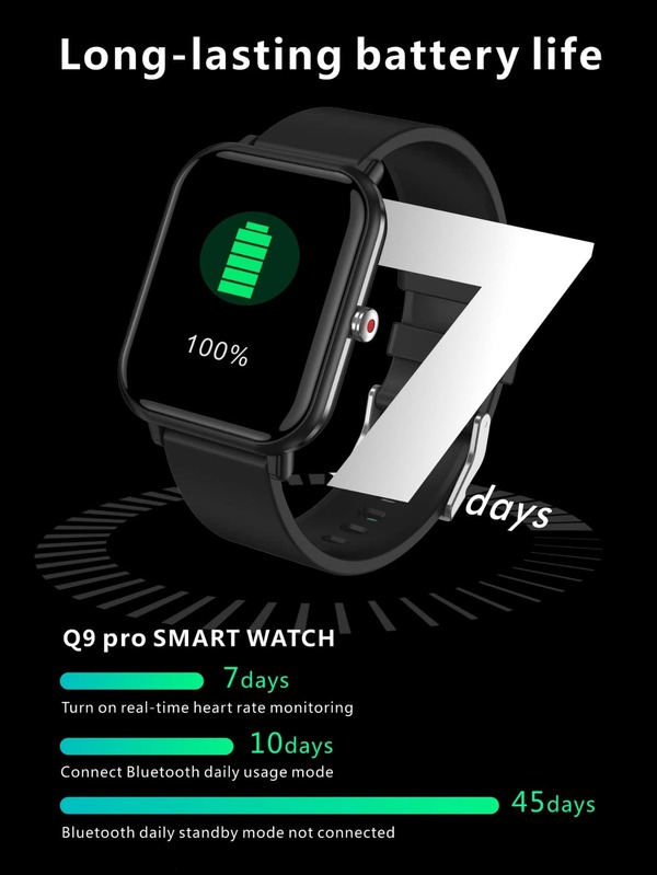 Heart Rate Monitoring Square Smart Watch SHEIN USA