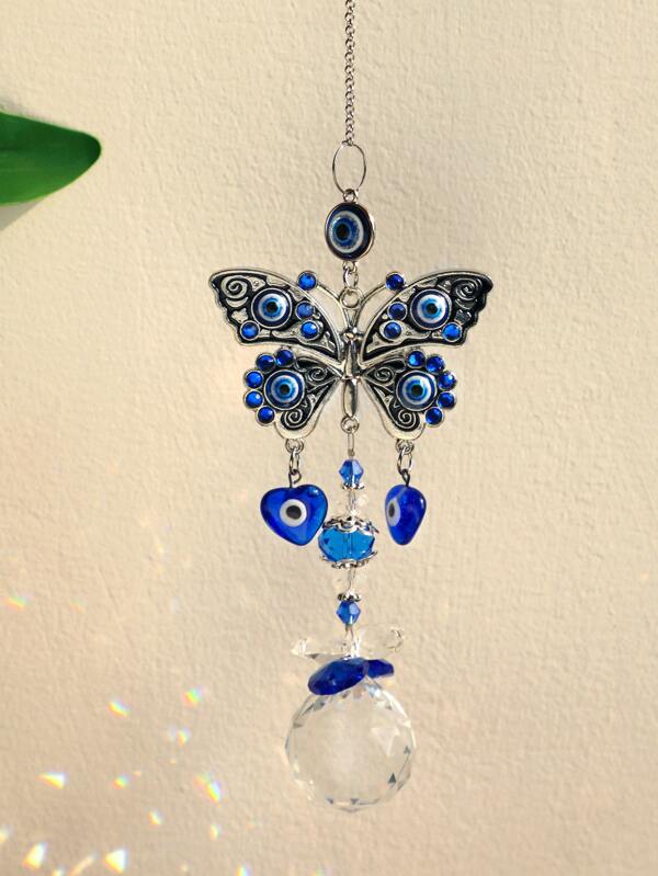 Butterfly & Evil Eye Decor Wall Hanging SHEIN UK