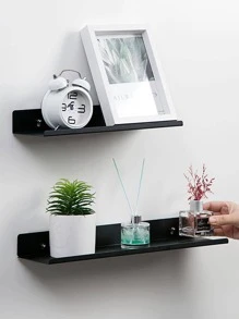 2pcs Wall Mounted Storage Rack - Black - View 1