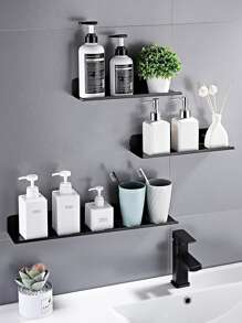 2pcs Wall Mounted Storage Rack - Black - View 4