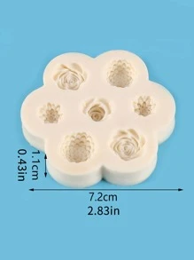 1 khuôn silicon DIY hình hoa - Xám - Xem 4