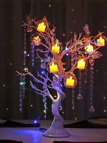 Hanging Glass Globes Orbs Tea Light Candle Holders With Flickering Flameless Candles Led Tealight Candle Holder Glass For Wedding Centerpiece Party Decor 2.4 Inch,Home Decor ,Room Decor,Wall Decor - Clear - View 4