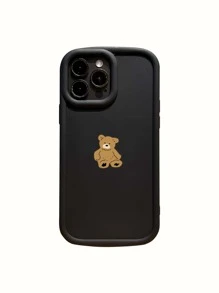 Cartoon Bear Print Phone Case - Multicolor - View 1