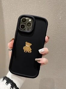 Cartoon Bear Print Phone Case - Multicolor - View 3