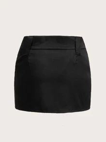 ROMWE Grunge Punk Skort con zip con cintura - nero - Visualizzare 2