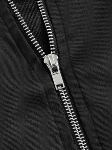 ROMWE Grunge Punk Skort con zip con cintura - nero - Visualizzare 4