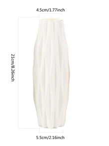 1 件室内装饰花瓶、干花容器、创意花卉插花装饰、PE 花瓶、家居装饰、花瓶、中心装饰、桌面装饰 - 白色 - 查看 2