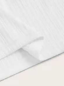 SHEIN EZwear 素色背心連衣裙 - 白色 - 查看 4