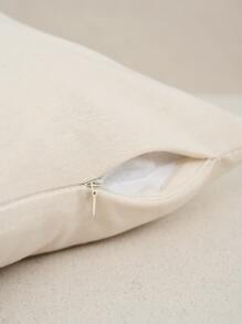 1入組聚酯纜編織流蘇枕套或腰枕套 - 米色 - 查看 5