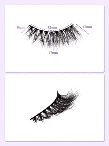 20對12-17mm貓眼假睫毛 - 黑色 - 查看 4