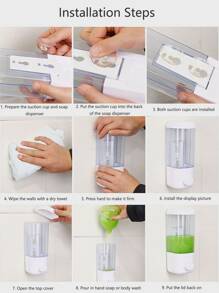 1pc Clear Wall Mounted Lotion Dispenser - White - View 7