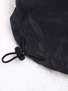 1pc Striped Print Pet Raincoat - Black - View 3