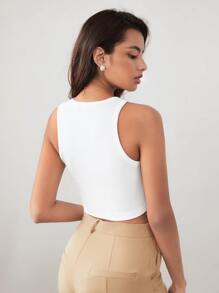 SHEIN BIZwear Canotta a costine cropped abbigliamento da lavoro