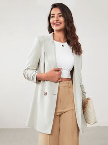 SHEIN BIZwear Canotta a costine cropped abbigliamento da lavoro