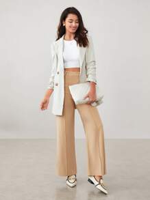SHEIN BIZwear Canotta a costine cropped abbigliamento da lavoro