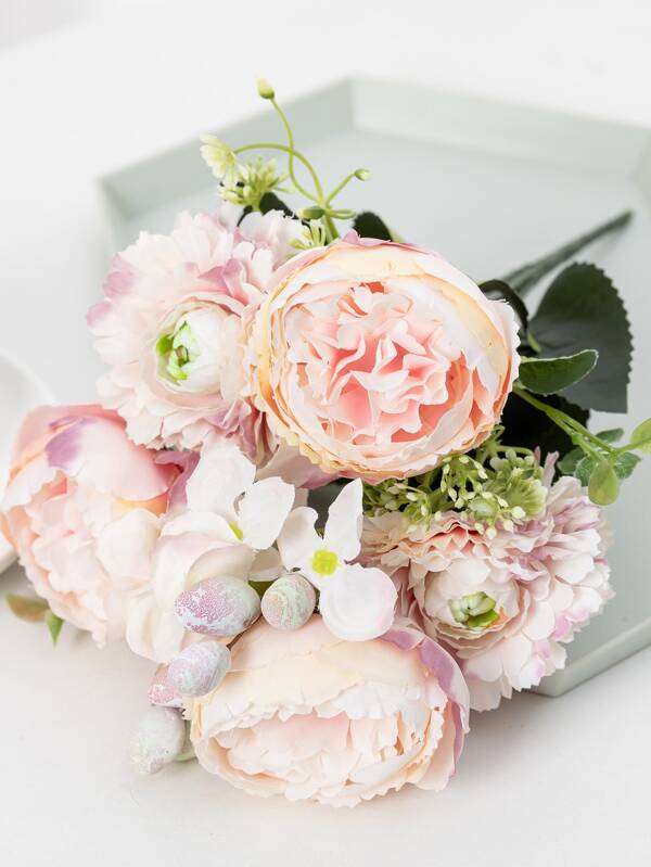 1pc Artificial Flower, Plastic Flower Bouquet, Faux Flower For Party