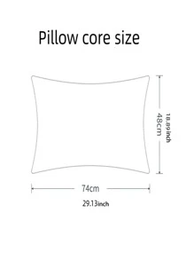 1 pieza Almohada de ropa de cama de dos tonos - Blanco - Ver 2