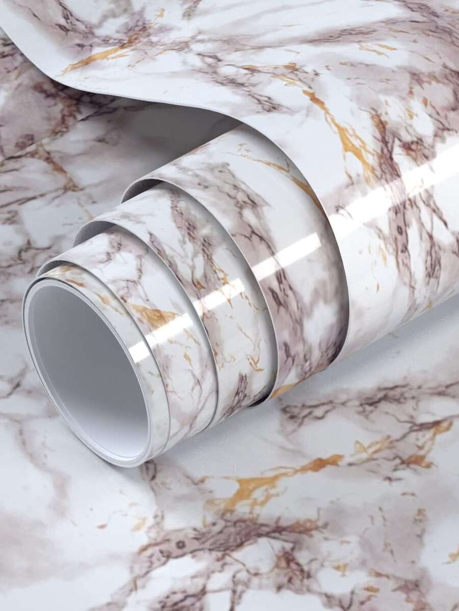 1pc Marble Pattern Wall Paper - Multicolor - View 1