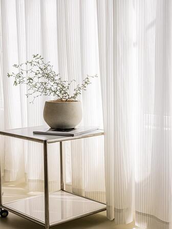 1 panneau Rideau transparent unicolore