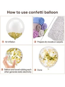 11入組金屬質感裝飾氣球 - 彩色 - 查看 5