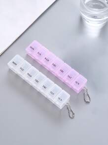 1 pièce Boîte de rangement de médicaments portable de couleur aléatoire