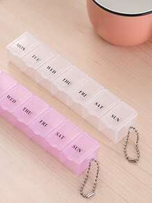 1 pièce Boîte de rangement de médicaments portable de couleur aléatoire